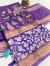 MG 364 Gold Linen Non Catalog Printed Sarees Wholesale Market In Surat